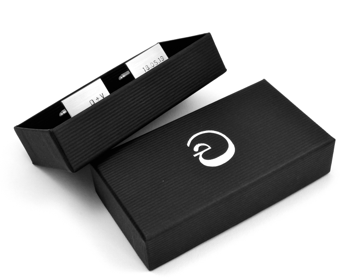 Monogrammed Mens Gift Set, Sterling Silver Cufflinks and Tie Bar ...